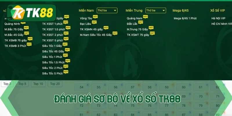 Tổng quan thông tin về xổ số TK88