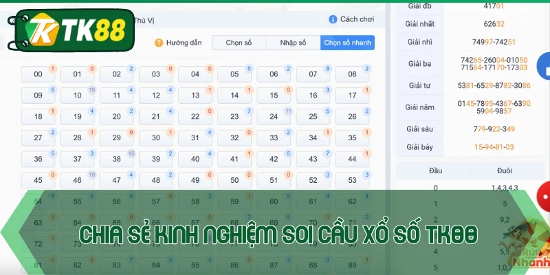 Kết hợp nhiều nguồn để soi cầu xổ số TK88